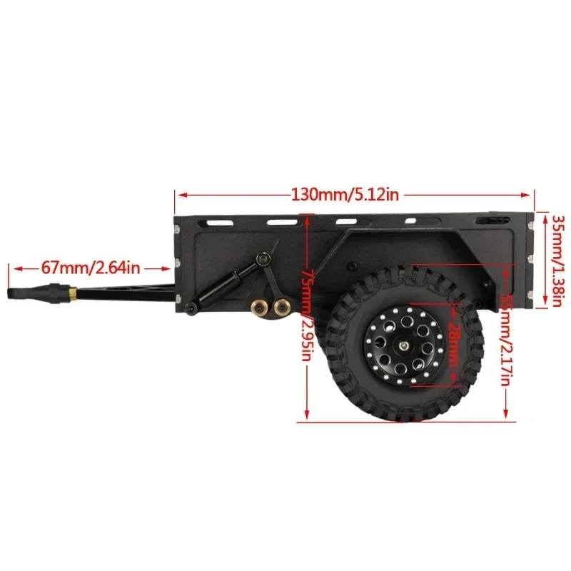 Aluminum Alloy Utility Trailer Car Cargo Carrier for 1/18 TRX4M 1/24 SC RC Car
Aluminum Alloy Utility Trailer Car Cargo Carrier for 1/18 TRX4M 1/24 SC RC Car