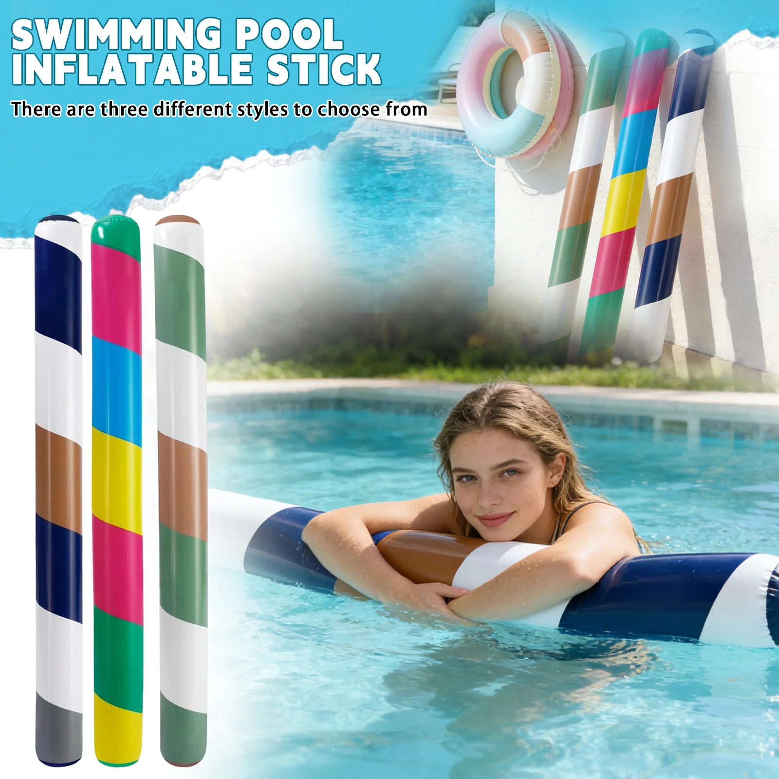 155cm Hollow Colored Swimming Sticks, Buoyancy Bars, Floating Pool Foam Sticks, Used For Floating In Swimming Pools
155cm Hollow Colored Swimming Sticks, Buoyancy Bars, Floating Pool Foam Sticks, Used For Floating In Swimming Pools