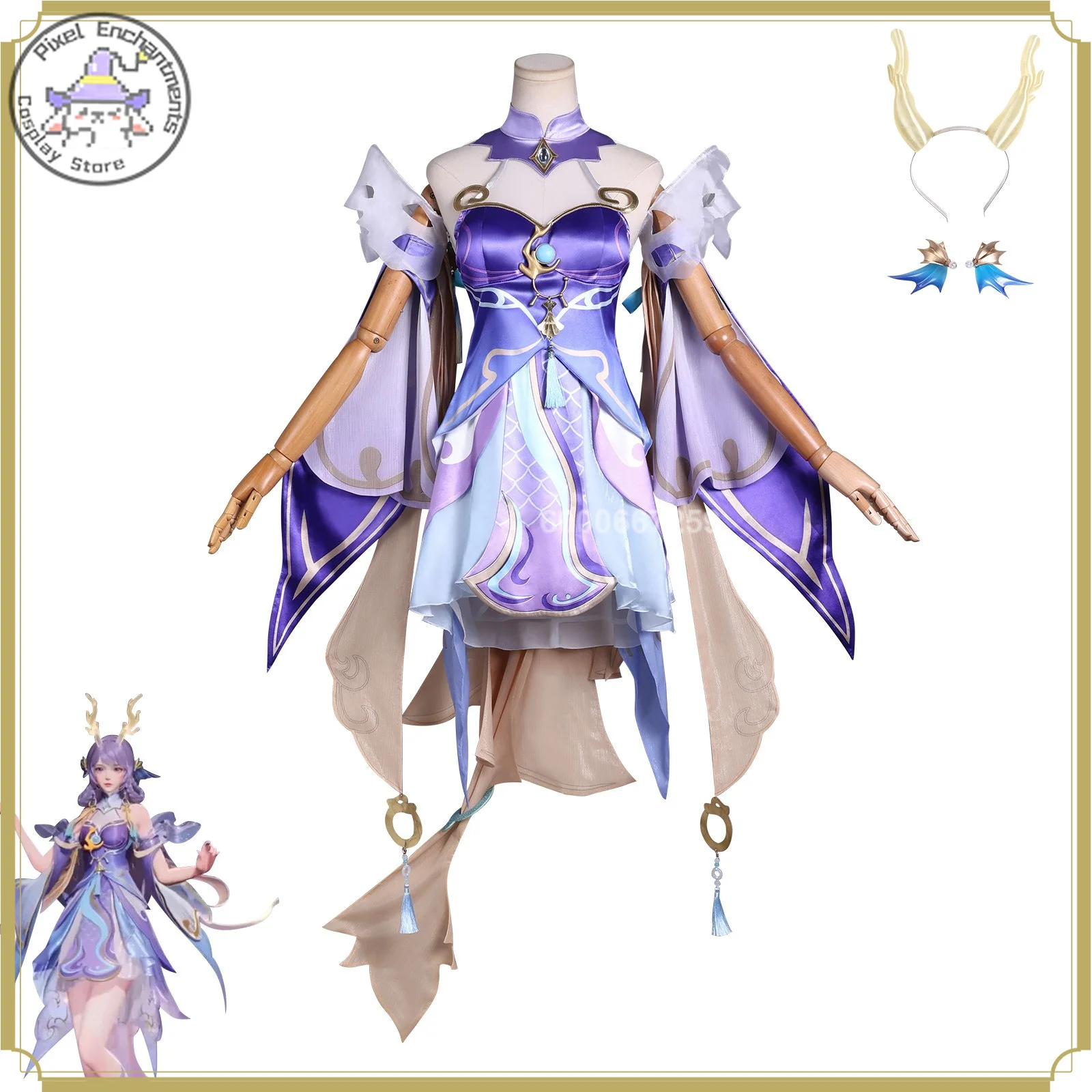 High Quality Xi Shi "You Long Jin Hua" Cosplay Costume - Female Game Character Wings Pendant Anime Outfit Comic Con Party Suit
High Quality Xi Shi "You Long Jin Hua" Cosplay Costume - Female Game Character Wings Pendant Anime Outfit Comic Con Party Suit