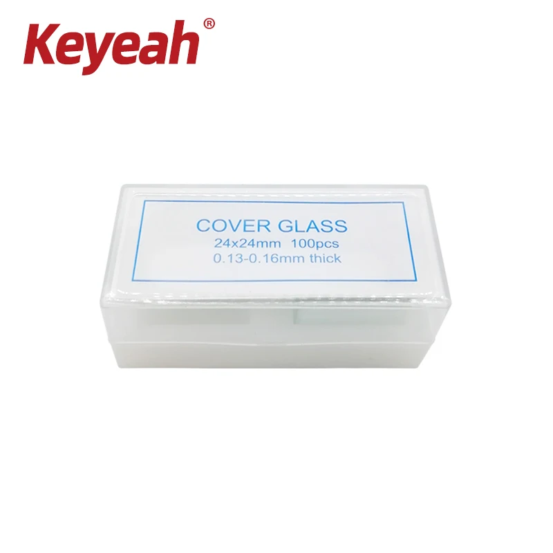 Biological Microscope Cover Slips Slides Glass for Preparation of Specimen 0.13-0.17 mm Thickness 100PCS 24x24 mm
Biological Microscope Cover Slips Slides Glass for Preparation of Specimen 0.13-0.17 mm Thickness 100PCS 24x24 mm