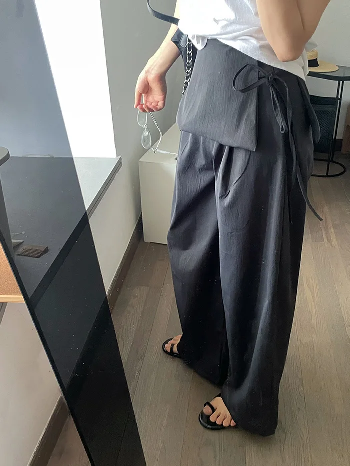 Kumikumi High Waist Wide Leg Casual Pants Women's Summer Straight Cut Trousers Draped Loose Fit Floor Length Pants
Kumikumi High Waist Wide Leg Casual Pants Women's Summer Straight Cut Trousers Draped Loose Fit Floor Length Pants