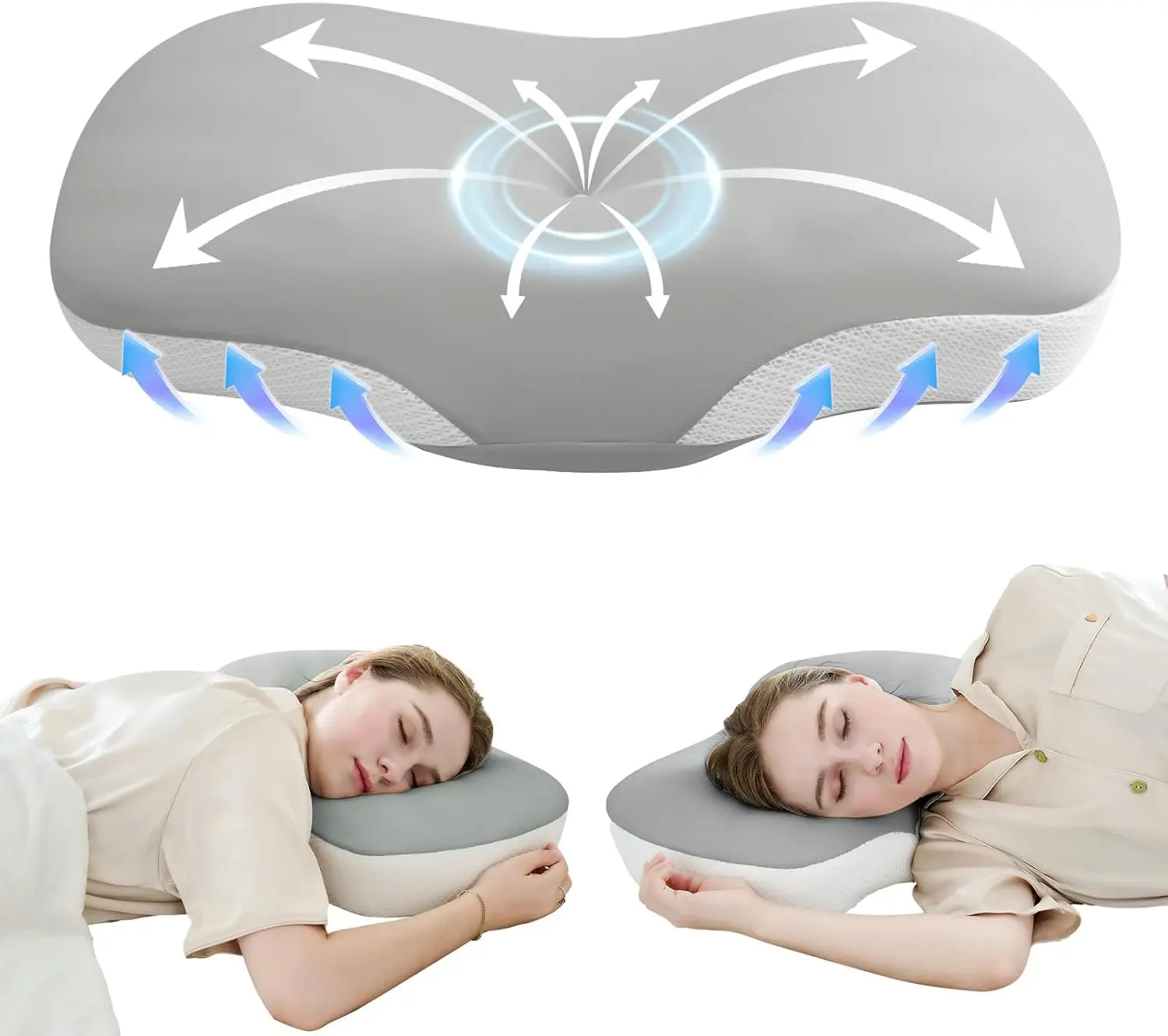 Охлаждающая подушка для шеи из пены с эффектом памяти для облегчения боли — эргономичная боковая поддержка сна, контурная ортопедическая подушка для кровати (серая)
Охлаждающая подушка для шеи из пены с эффектом памяти для облегчения боли — эргономичная боковая поддержка сна, контурная ортопедическая подушка для кровати (серая)