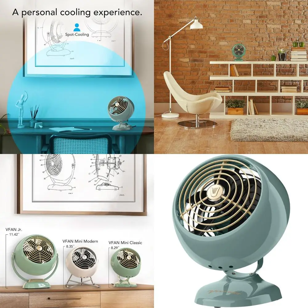 Металлический настольный вентилятор в винтажном стиле с 2 скоростями, регулируемым наклоном и индивидуальной настройкой воздушного потока для бесшумного охлаждения
Металлический настольный вентилятор в винтажном стиле с 2 скоростями, регулируемым наклоном и индивидуальной настройкой воздушного потока для бесшумного охлаждения