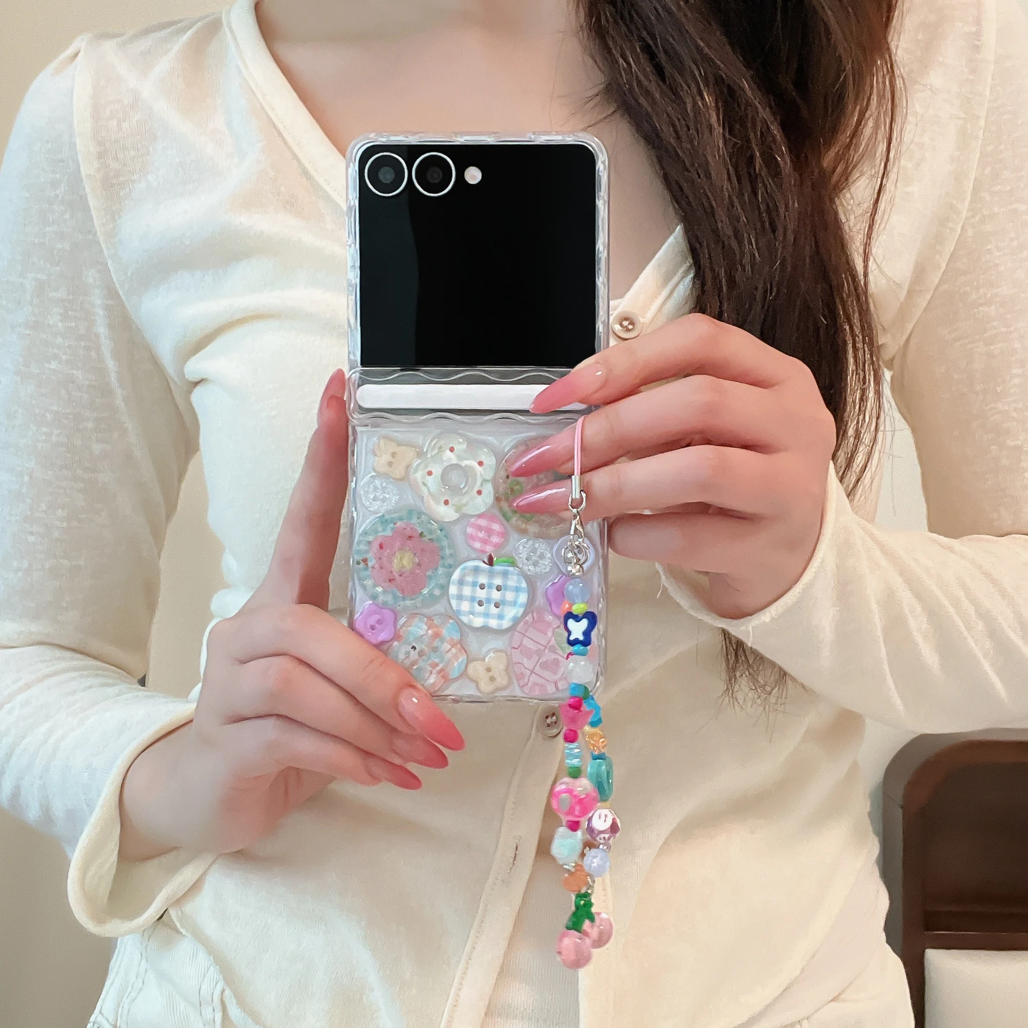 For Samsung Galaxy Z FLIP 7 6 5 4 3 Flip7 Flip6 With Lanyard Strap Pendant Fold Phone Case Colorful Button Hollow Phone Cover
For Samsung Galaxy Z FLIP 7 6 5 4 3 Flip7 Flip6 With Lanyard Strap Pendant Fold Phone Case Colorful Button Hollow Phone Cover