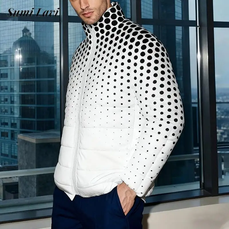 Осень-зима 2024, модная мужская куртка, пальто, повседневные теплые пуховики, мужские винтажные куртки-стойки с воротником-стойкой на молнии в горошек, верхняя одежда с принтом
Осень-зима 2024, модная мужская куртка, пальто, повседневные теплые пуховики, мужские винтажные куртки-стойки с воротником-стойкой на молнии в горошек, верхняя одежда с принтом