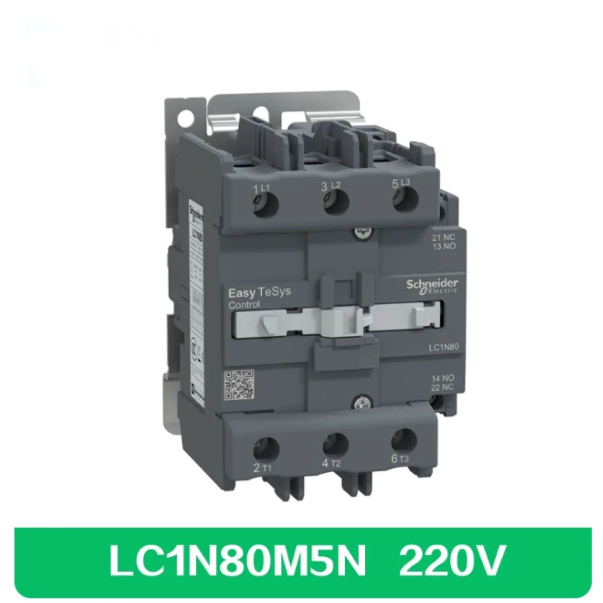 Easy TeSys Control 3P contactor (1NO+1NC) - AC-3 - = 440V 80A - 220V LC1N80M5N LC1-N80M5N
Easy TeSys Control 3P contactor (1NO+1NC) - AC-3 - = 440V 80A - 220V LC1N80M5N LC1-N80M5N