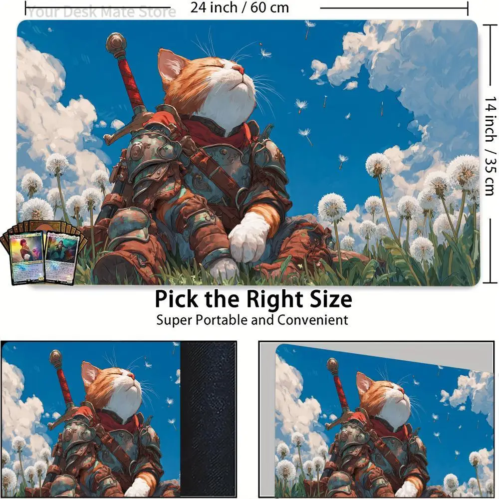 Cat Knight and Dandelion MTG Playmat Magic Card Battle Mat Non-Slip Durable 35X60CM Commander playmat Board Game Mat for TCG
Cat Knight and Dandelion MTG Playmat Magic Card Battle Mat Non-Slip Durable 35X60CM Commander playmat Board Game Mat for TCG