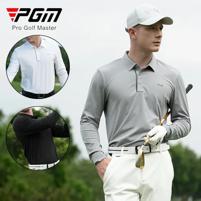 PGM Men Turn Down Collar Golf Shirt Male Elastic Long Sleeve Golf Tops Men Soft Business Casual T-shirt Autumn Sportswear
PGM Men Turn Down Collar Golf Shirt Male Elastic Long Sleeve Golf Tops Men Soft Business Casual T-shirt Autumn Sportswear