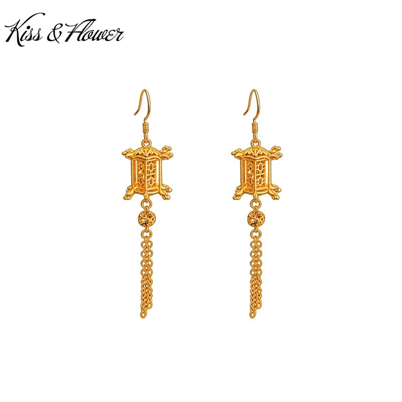 KISS&FLOWER 24KT Gold Vintage Lantern Tassel Stud Earrings For Women Wedding Party Birthday Christmas Bride Mother Gift ER555
KISS&FLOWER 24KT Gold Vintage Lantern Tassel Stud Earrings For Women Wedding Party Birthday Christmas Bride Mother Gift ER555
