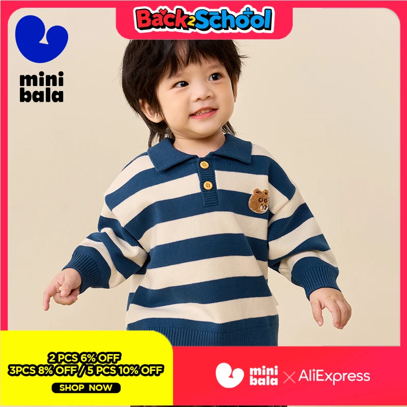 Вязаный свитер Mini Bala для мальчиков и девочек, детская рубашка поло с цветными блоками, мягкая и уютная детская одежда
Вязаный свитер Mini Bala для мальчиков и девочек, детская рубашка поло с цветными блоками, мягкая и уютная детская одежда