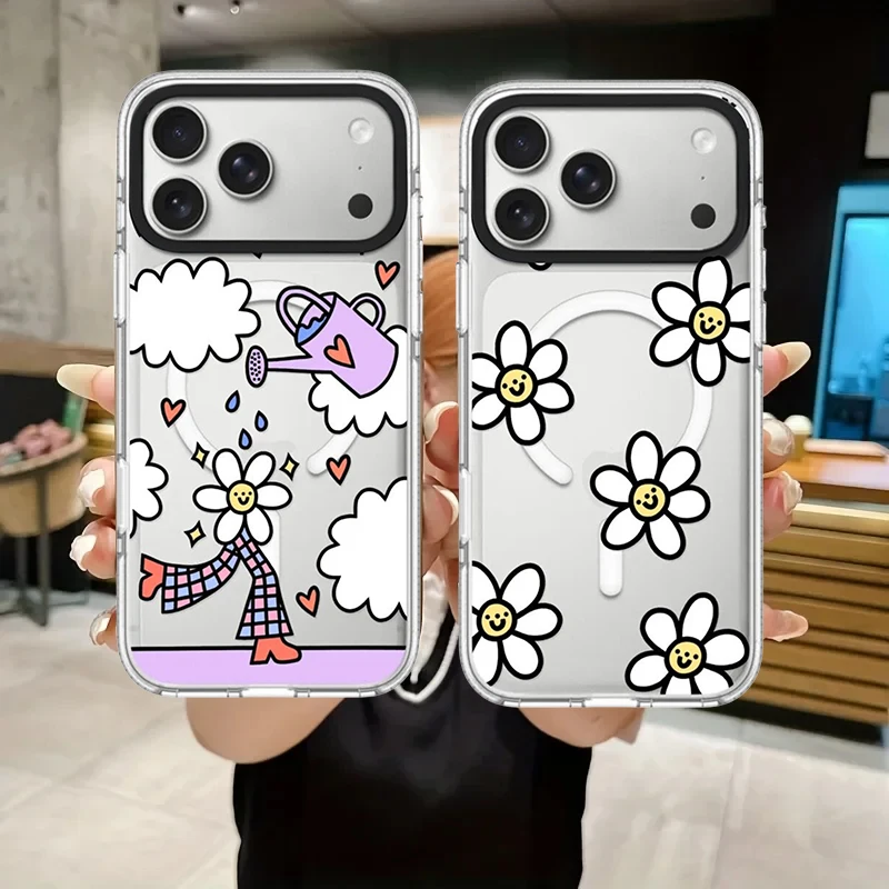Cartoon Growing White Flower Pattern Impact Border Magnetic Cover for IPhone 12 13 14 15 16 17 Pro Max Case for IPhone 17 Air
Cartoon Growing White Flower Pattern Impact Border Magnetic Cover for IPhone 12 13 14 15 16 17 Pro Max Case for IPhone 17 Air