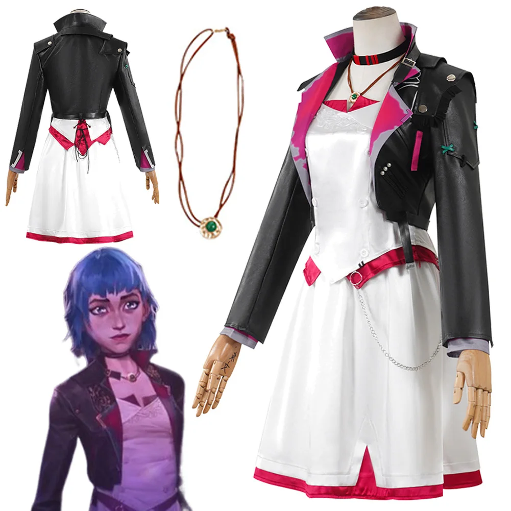 Young Arcane Jinx Powder Cosplay Women Costume Coat Skirt Set Clothes Game Lol Outfits Halloween Carnival Party Roleplay Suits
Young Arcane Jinx Powder Cosplay Women Costume Coat Skirt Set Clothes Game Lol Outfits Halloween Carnival Party Roleplay Suits