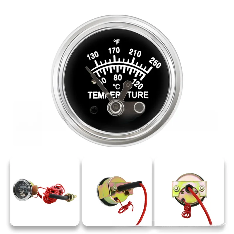 Water Temperature Meter for 12V 24V Vehicles Iron Gauge 40-120 C 130-250 F Range Compatible with Conventional Vehicle Platforms
Water Temperature Meter for 12V 24V Vehicles Iron Gauge 40-120 C 130-250 F Range Compatible with Conventional Vehicle Platforms