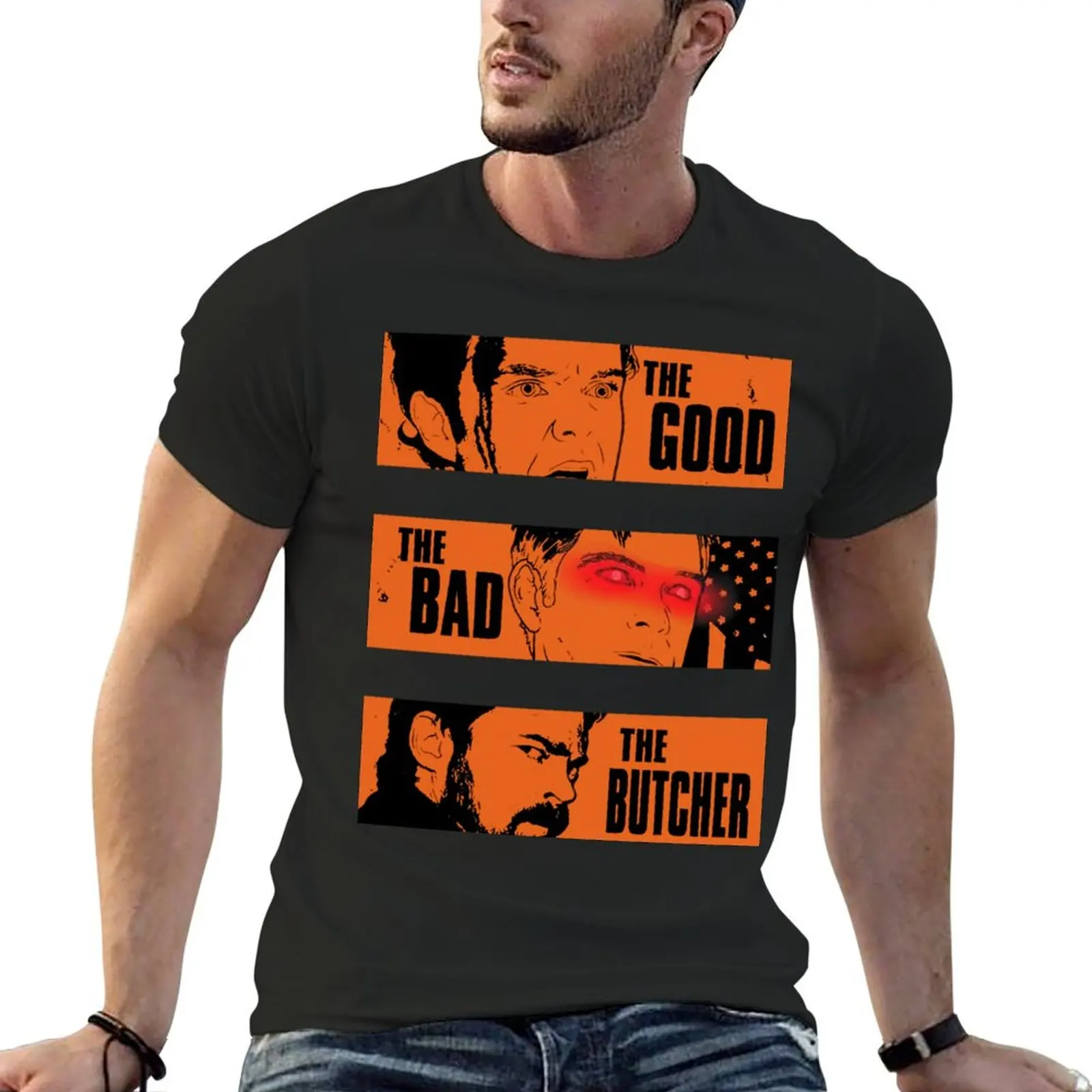 The Boys The Good, The Bad, Butcher Essential T-shirt summer top sports fans korean fashion designer t shirt men
The Boys The Good, The Bad, Butcher Essential T-shirt summer top sports fans korean fashion designer t shirt men