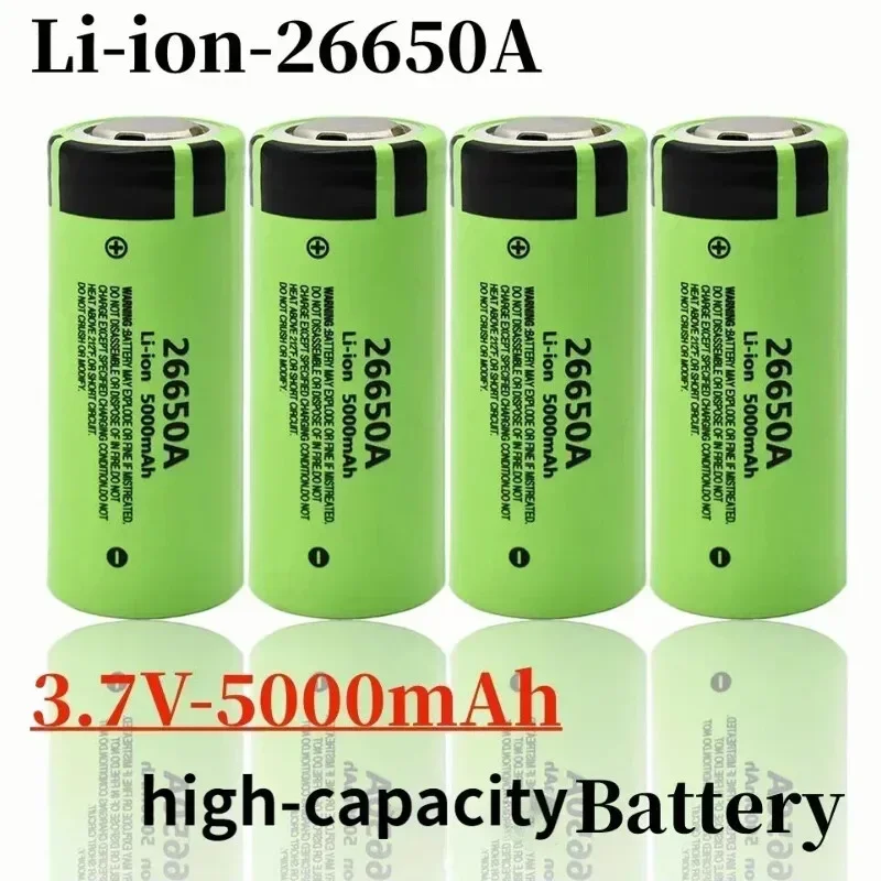 2024 High Quality 26650A Lithium Battery 3.7V5000mAh Large Capacity Power Battery Rechargeable Strong Light Flashlight Battery
2024 High Quality 26650A Lithium Battery 3.7V5000mAh Large Capacity Power Battery Rechargeable Strong Light Flashlight Battery