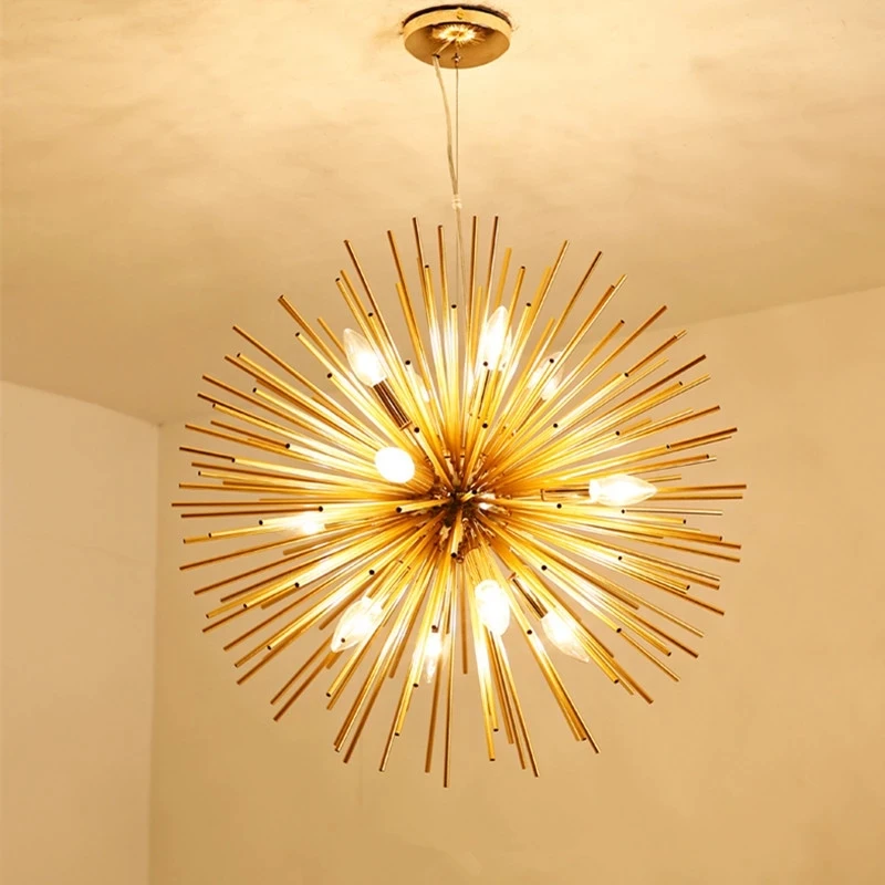 Nordic modern Pendant Lights Golden Dandelion Metal Designer Pendant Lamps Living Room Restaurant Spark Ball Bar iron fixtures
Nordic modern Pendant Lights Golden Dandelion Metal Designer Pendant Lamps Living Room Restaurant Spark Ball Bar iron fixtures