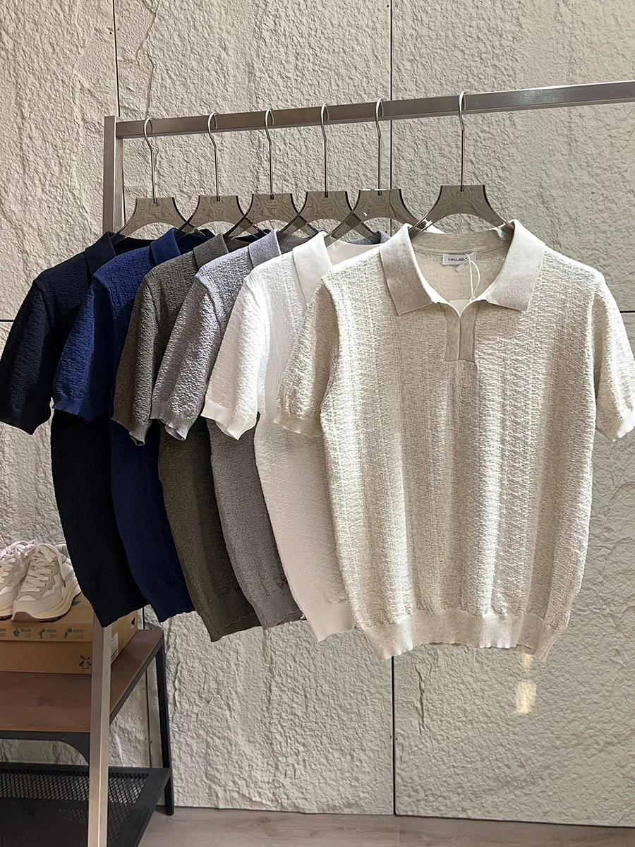 Korean Lazy Style Texture Embroidered Short Sleeve Shirt Men's Casual Breathable Flip Collar Fashionable Spring Summer Top
Korean Lazy Style Texture Embroidered Short Sleeve Shirt Men's Casual Breathable Flip Collar Fashionable Spring Summer Top