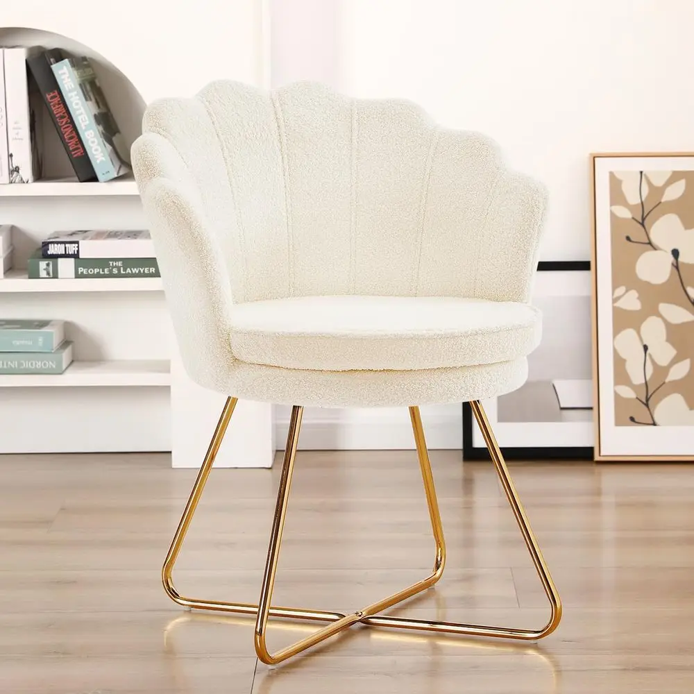 Vanity Chair with Back, Shell Accent Chair for Living Room, Criss Cross Chair with Gold Legs, Makeup Chair for Bedroom Desk Cha
Vanity Chair with Back, Shell Accent Chair for Living Room, Criss Cross Chair with Gold Legs, Makeup Chair for Bedroom Desk Cha