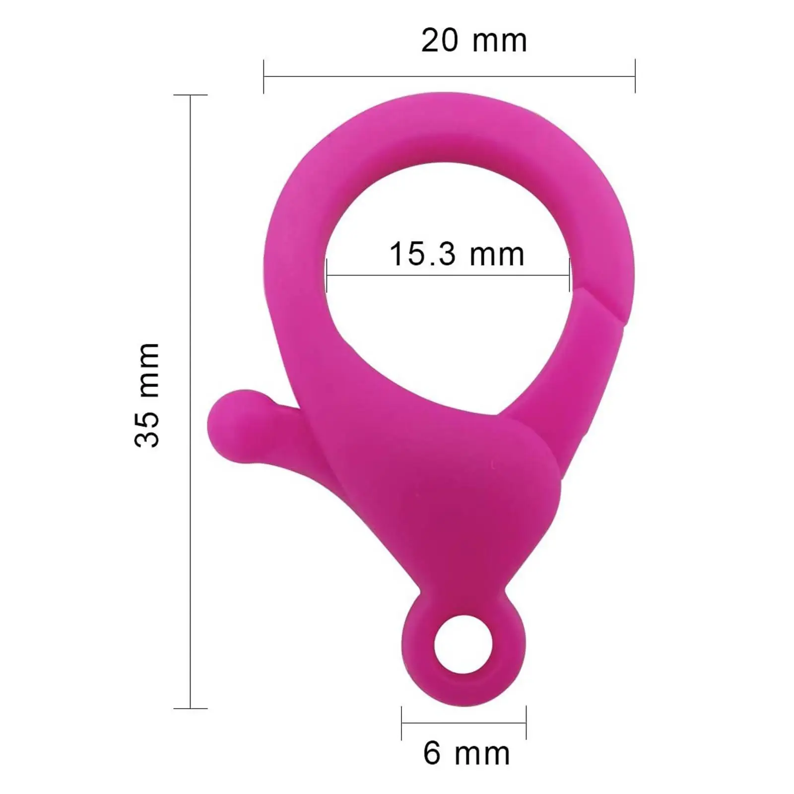 100 Pieces Lobster Clasps Snap Hook Fasteners Accessories Chain Hooks Plastic Multi-Color DIY 35x20mm for Bags Necklace Keychain
100 Pieces Lobster Clasps Snap Hook Fasteners Accessories Chain Hooks Plastic Multi-Color DIY 35x20mm for Bags Necklace Keychain