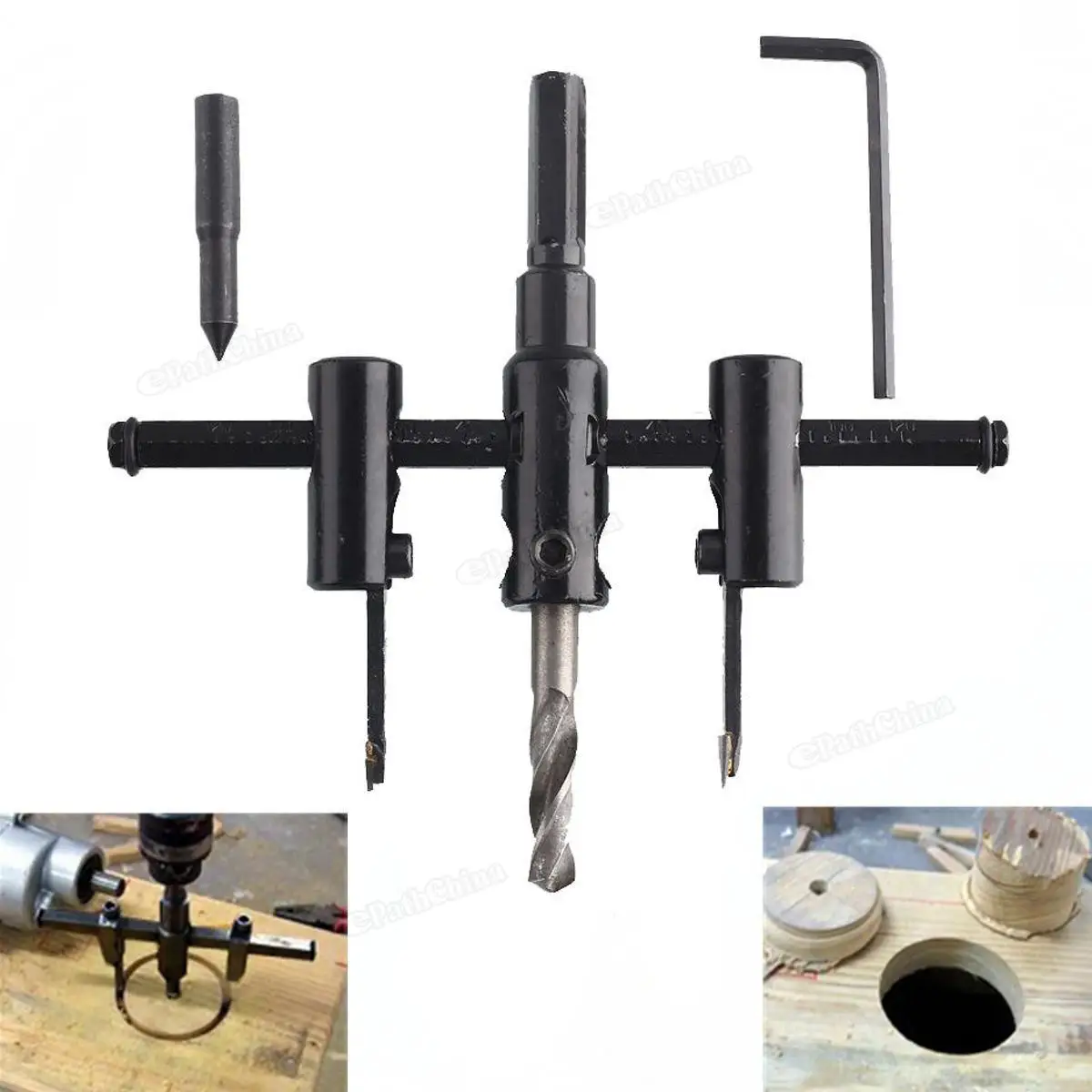 30mm-120mm Alloy Steel Adjustable Circle Hole Cutter Set with Wood Plastic Hole Saw Drill Bit Tools for Woodworking
30mm-120mm Alloy Steel Adjustable Circle Hole Cutter Set with Wood Plastic Hole Saw Drill Bit Tools for Woodworking