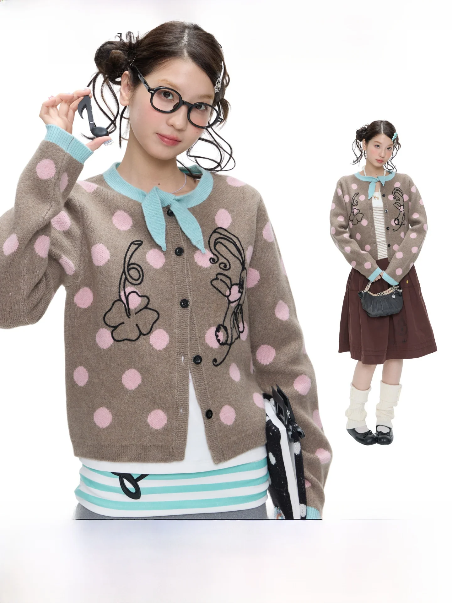 Mint Early Taste Spring Color Collision Tie Dot Soft Cozy Women's Sweater Cardigan Casual Style Long Sleeve round Neck
Mint Early Taste Spring Color Collision Tie Dot Soft Cozy Women's Sweater Cardigan Casual Style Long Sleeve round Neck