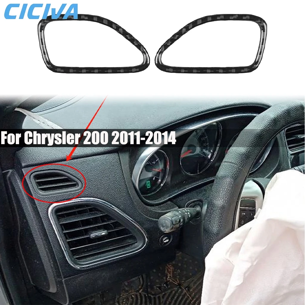Carbon Fiber Car Accessories Dashboard Air Outlet Vent Interior Cover Trim Modified Sticker for Chrysler 200 2011 2012 2013 2014
Carbon Fiber Car Accessories Dashboard Air Outlet Vent Interior Cover Trim Modified Sticker for Chrysler 200 2011 2012 2013 2014