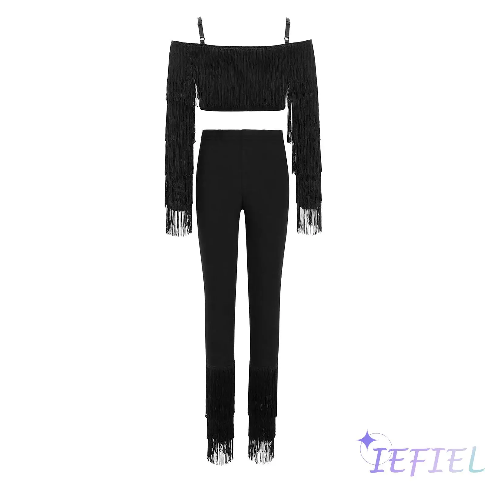 Girls Competition Latin Salsa Dance Wear Leopard Print Tassel Detail Long Sleeve Crop Top and Elastic Waist Pants Jazz Dancewear
Girls Competition Latin Salsa Dance Wear Leopard Print Tassel Detail Long Sleeve Crop Top and Elastic Waist Pants Jazz Dancewear