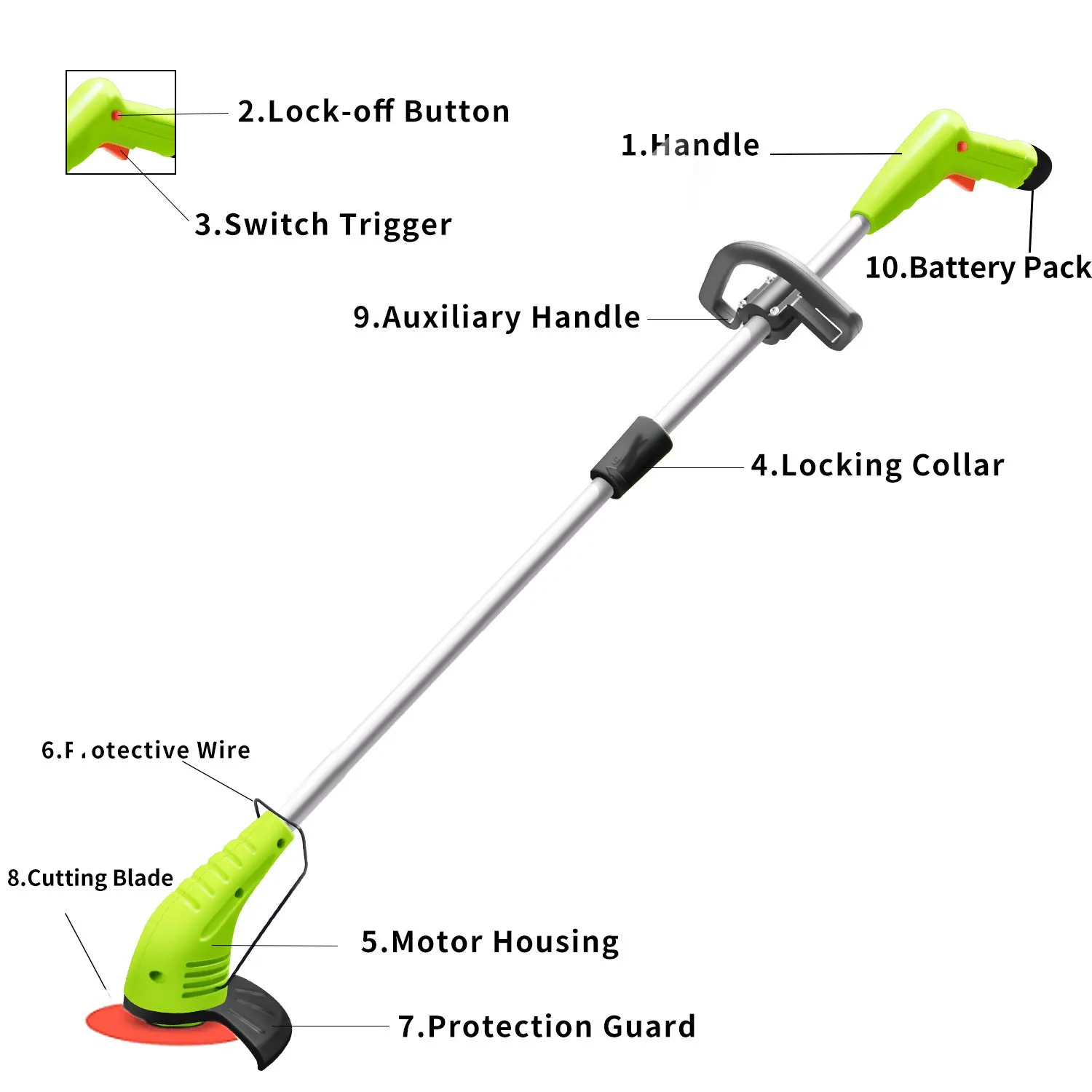 Electric Grass Trimmer with 21V Li-ion Battery Cordless Pruning Garden Tools Powerful Cutter Equipment for Household Weeding
Electric Grass Trimmer with 21V Li-ion Battery Cordless Pruning Garden Tools Powerful Cutter Equipment for Household Weeding