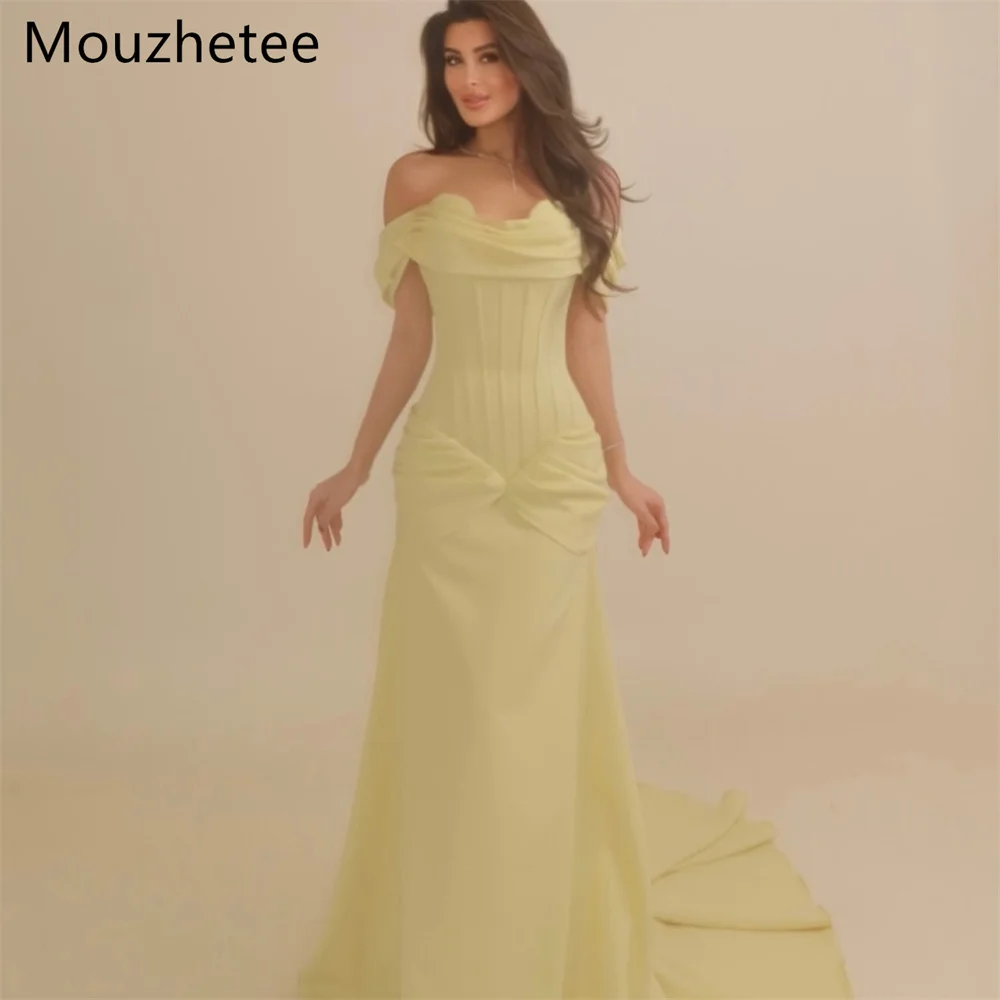 Mouzhetee Elegant Mermaid Off The Shoulder Dresses Formal Party Gowns for Women Simple Pleat Prom Gown Customized 2026
Mouzhetee Elegant Mermaid Off The Shoulder Dresses Formal Party Gowns for Women Simple Pleat Prom Gown Customized 2026