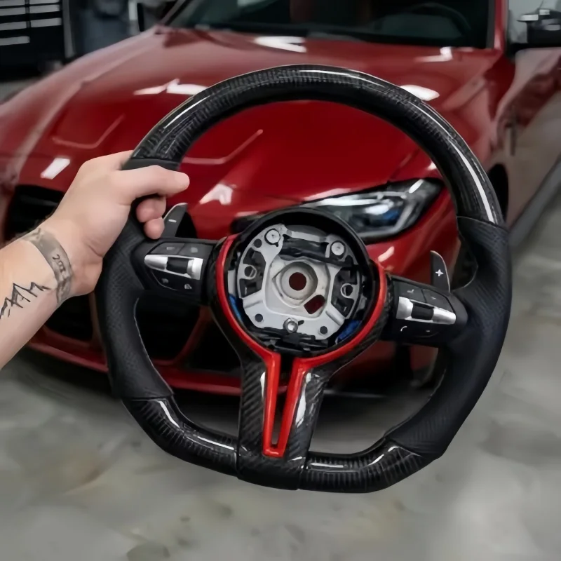 Customized Carbon Fiber Leather Car Steering Wheel For BMW M3 E90 E92 E93 M5 E60 F10 F30 M5 Sport F80 E90 F20 Steering Wheel
Customized Carbon Fiber Leather Car Steering Wheel For BMW M3 E90 E92 E93 M5 E60 F10 F30 M5 Sport F80 E90 F20 Steering Wheel