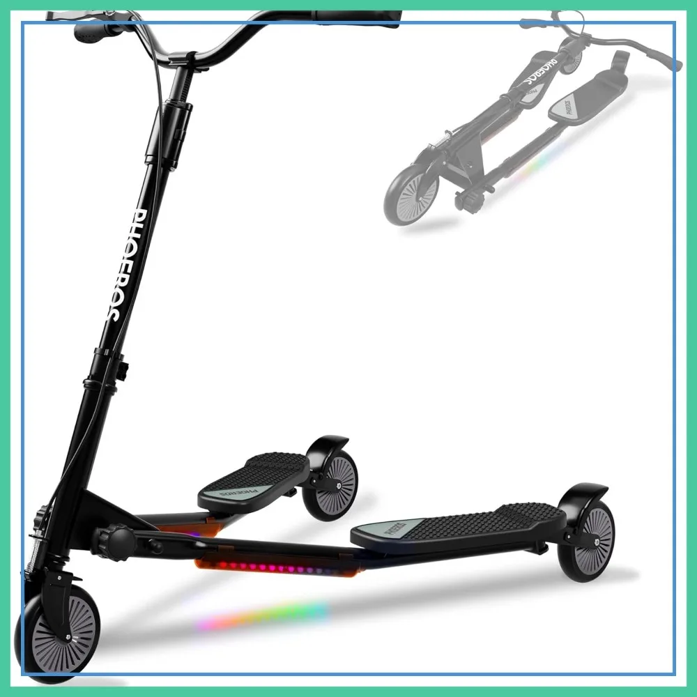 Upgraded 3 Wheel Drifting Scooter with LED Lights, Height Adjustable & Foldable for Teens & Adults
Upgraded 3 Wheel Drifting Scooter with LED Lights, Height Adjustable & Foldable for Teens & Adults
