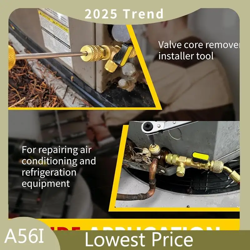 A56I Top Valve Core Remover Tool With Dual Size SAE 1/4 & 5/16 Port, 10PCS Valve Cores With Seal And 3PCS Brass Nuts
A56I Top Valve Core Remover Tool With Dual Size SAE 1/4 & 5/16 Port, 10PCS Valve Cores With Seal And 3PCS Brass Nuts