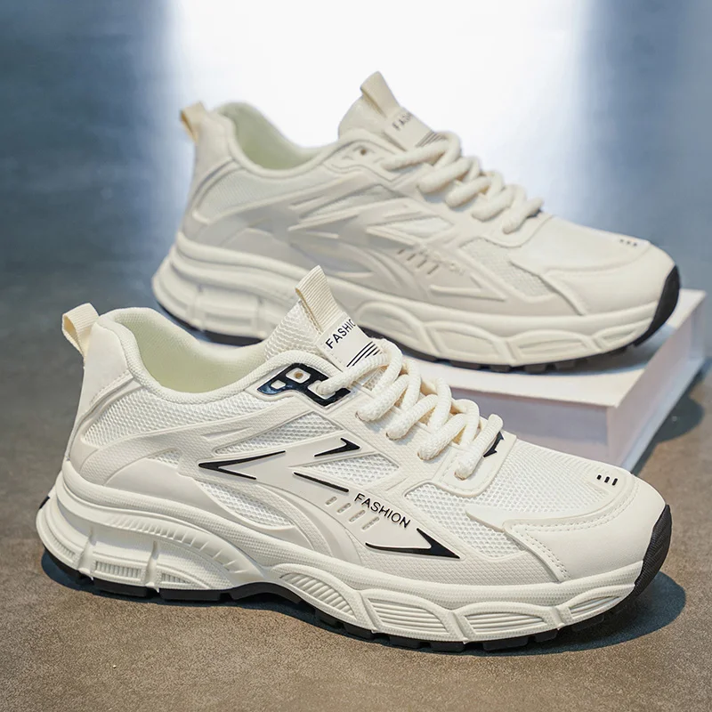 Men's Sport Running Shoes Breathable Mesh Thick Bottom Shock Absorption Summer New Style White Dad Trendy Shoes Casual Fashion
Men's Sport Running Shoes Breathable Mesh Thick Bottom Shock Absorption Summer New Style White Dad Trendy Shoes Casual Fashion