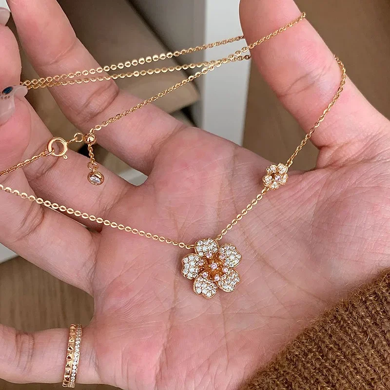 Vintage Flower Necklace bracelet for women Light Luxury Exquisite Sweet Style Cherry Blossom jewelry sets Engagement Gift
Vintage Flower Necklace bracelet for women Light Luxury Exquisite Sweet Style Cherry Blossom jewelry sets Engagement Gift