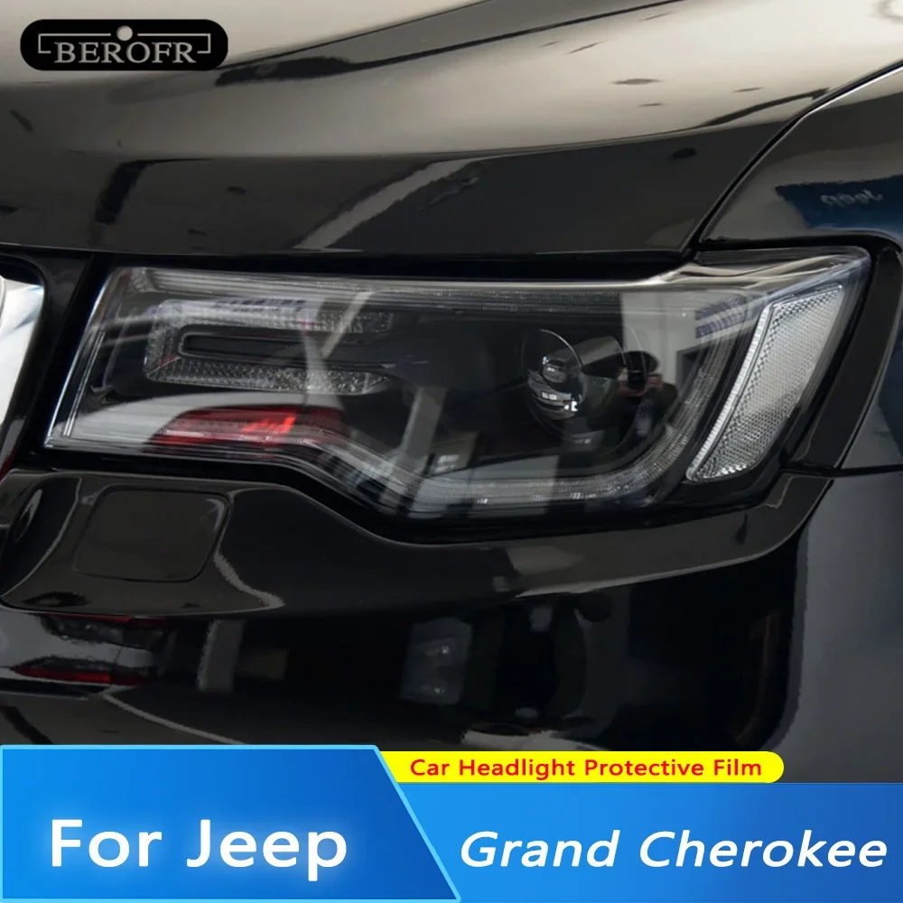 Защитная пленка для фар автомобиля, дымчато-черная прозрачная защитная наклейка из ТПУ для Jeep Grand Cherokee WK2 2014-2020 
Защитная пленка для фар автомобиля, дымчато-черная прозрачная защитная наклейка из ТПУ для Jeep Grand Cherokee WK2 2014-2020