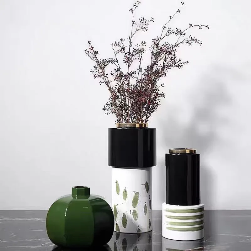 Creative fashion ceramic vase flower ware soft decoration model room living room coffee table home accessories
Creative fashion ceramic vase flower ware soft decoration model room living room coffee table home accessories