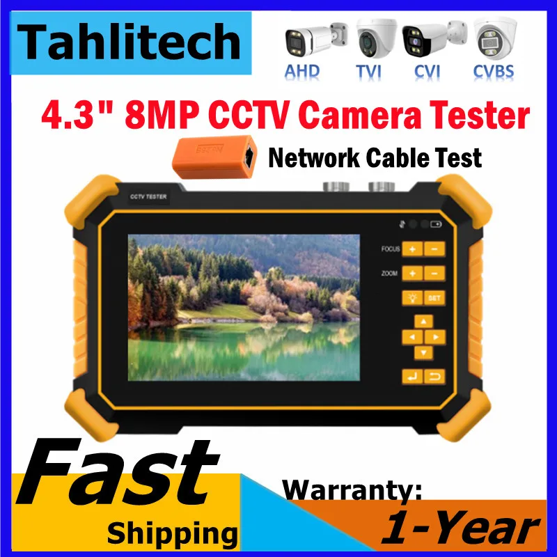 8MP CCTV Security Camera Tester HD-2900 4.3Inch CCTV Monitor AHD/CVI/TVI CVBS Analog CCTV Cameras Tester Cable Test
8MP CCTV Security Camera Tester HD-2900 4.3Inch CCTV Monitor AHD/CVI/TVI CVBS Analog CCTV Cameras Tester Cable Test