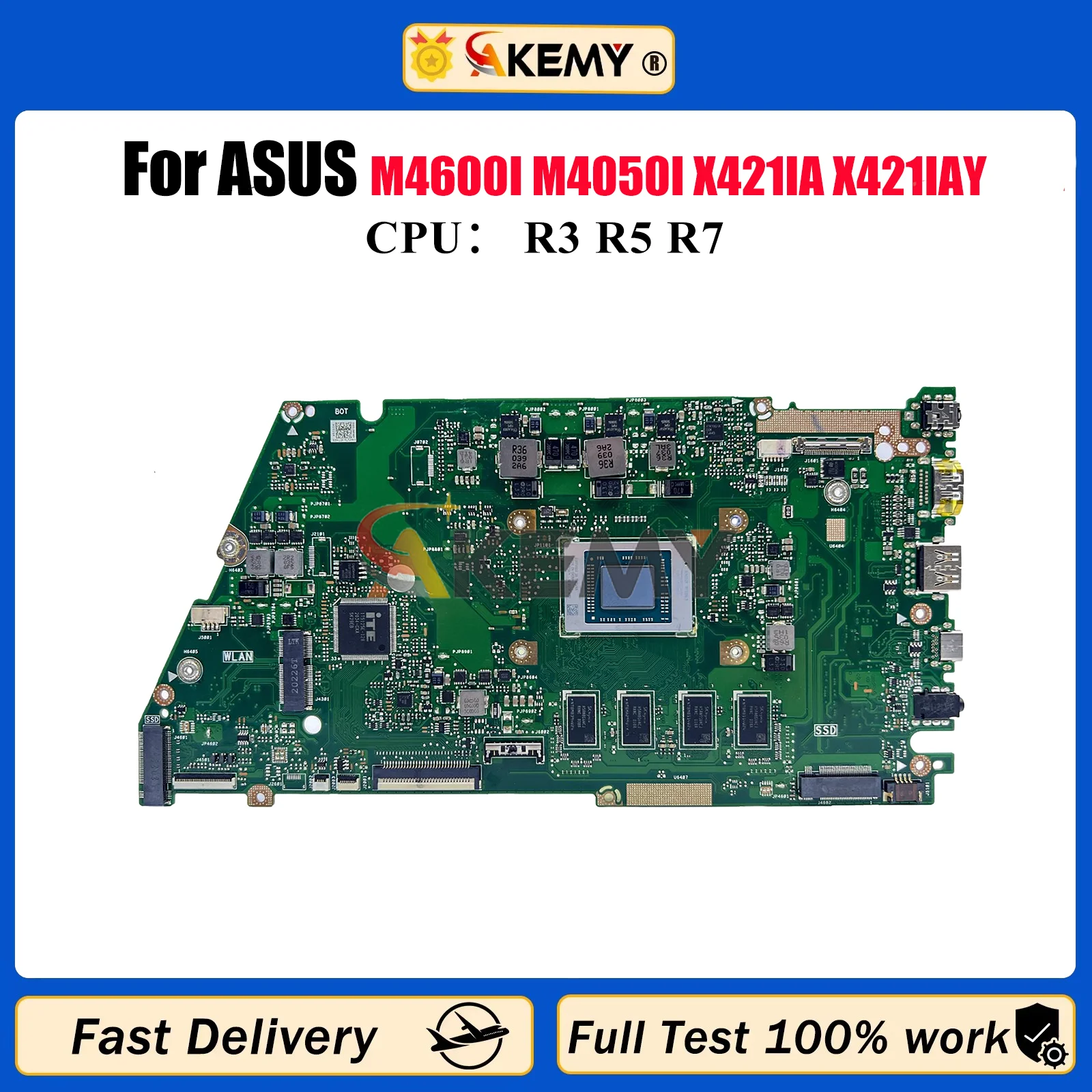 X421IA Laptop Motherboard For ASUS VivoBook X421I M4600I M4050I R421I X421IA X421IAY Mainboard With R3 R5 R7 CPU 100% tests OK
X421IA Laptop Motherboard For ASUS VivoBook X421I M4600I M4050I R421I X421IA X421IAY Mainboard With R3 R5 R7 CPU 100% tests OK