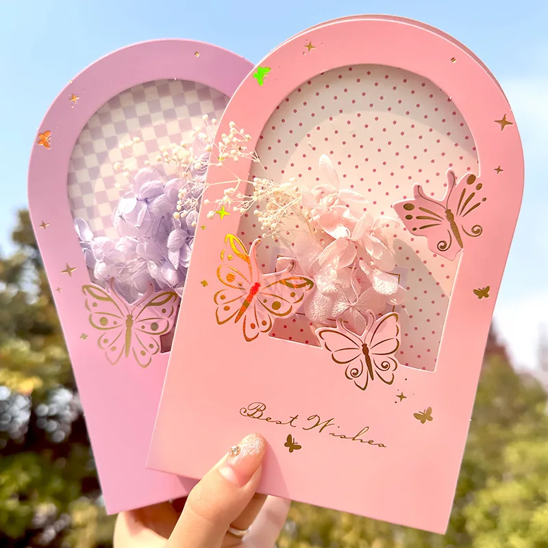 New Greeting Card Beautiful Message Card Butterfly Fake Flowers with Envelope Postcard Small Fresh Two-fold Card
New Greeting Card Beautiful Message Card Butterfly Fake Flowers with Envelope Postcard Small Fresh Two-fold Card