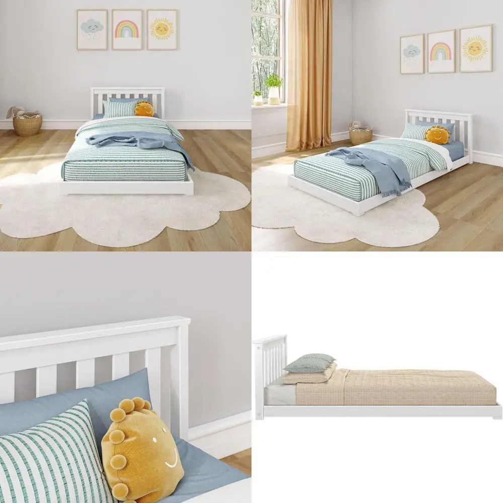 Classic Twin Size Wooden Bed, 79.75, White, Suitable for Kids, Eastern-Style Floor Bed for Bedroom
Classic Twin Size Wooden Bed, 79.75, White, Suitable for Kids, Eastern-Style Floor Bed for Bedroom