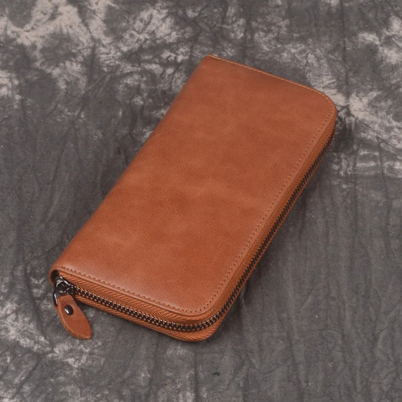 Vintage Oil Wax Leather Handheld Bag for Men's Multi Card Long Zipper Wallet Fashion Change Bag Card Bag for Women
Vintage Oil Wax Leather Handheld Bag for Men's Multi Card Long Zipper Wallet Fashion Change Bag Card Bag for Women