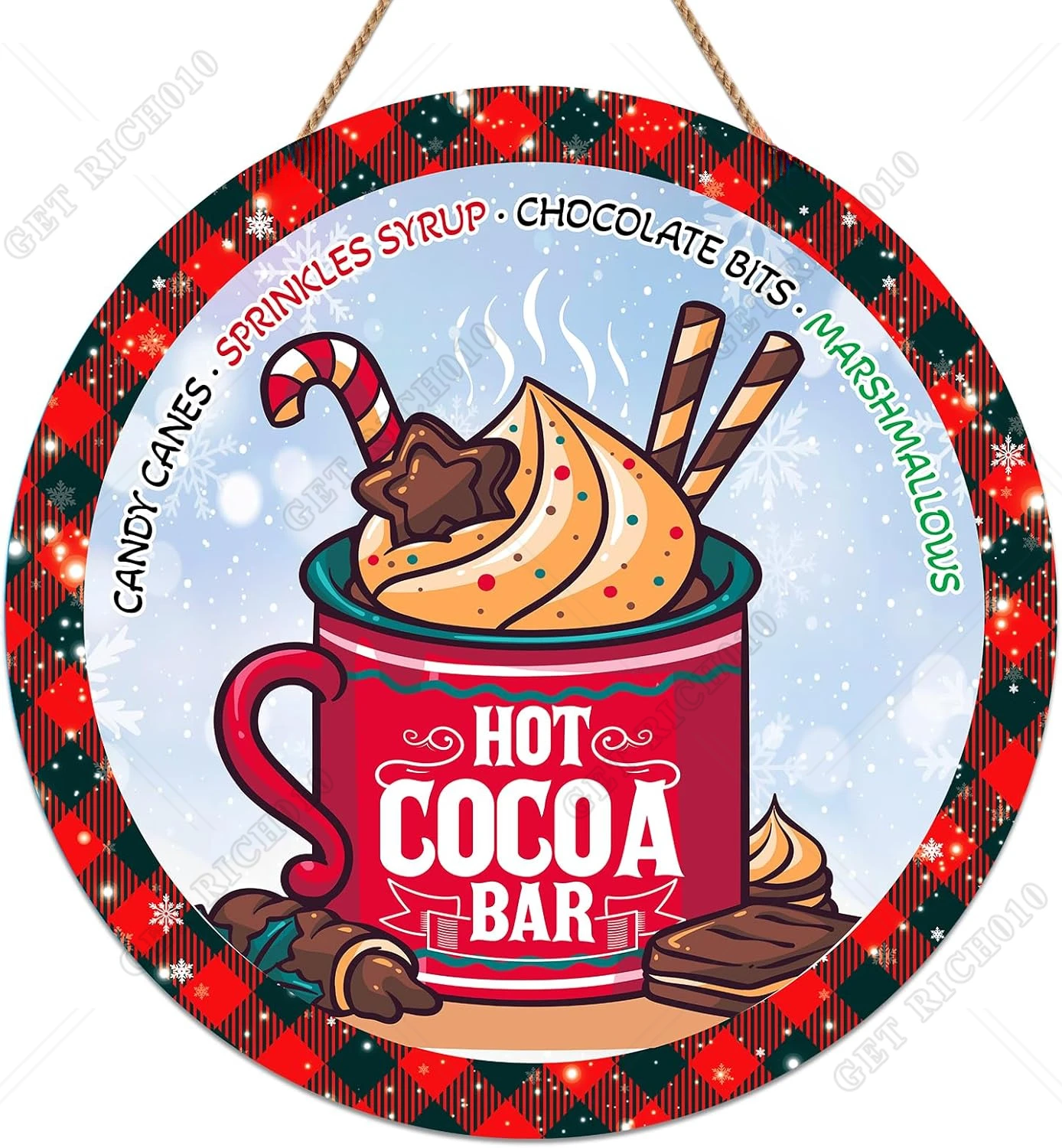 Hot Cocoa Bar Sign for Christmas Winter Decorations Hot Chocolate Bar Accessories Supplies Farmhouse Red Hot Cocoa 12in
Hot Cocoa Bar Sign for Christmas Winter Decorations Hot Chocolate Bar Accessories Supplies Farmhouse Red Hot Cocoa 12in