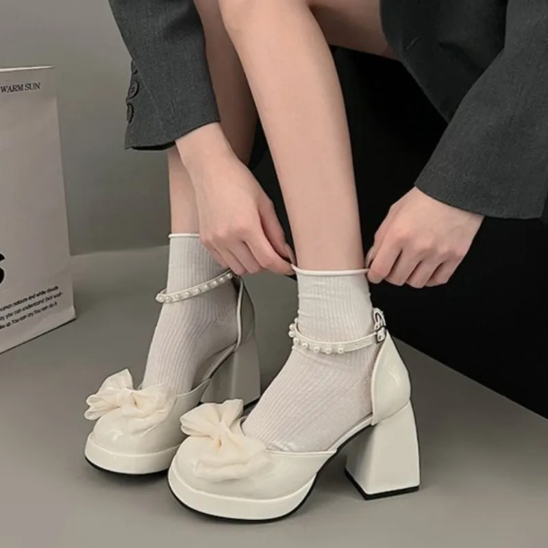 Thick Heel Sandals Women's Summer New Butterfly Knot High Heels Elegance Fairy Single Shoes
Thick Heel Sandals Women's Summer New Butterfly Knot High Heels Elegance Fairy Single Shoes