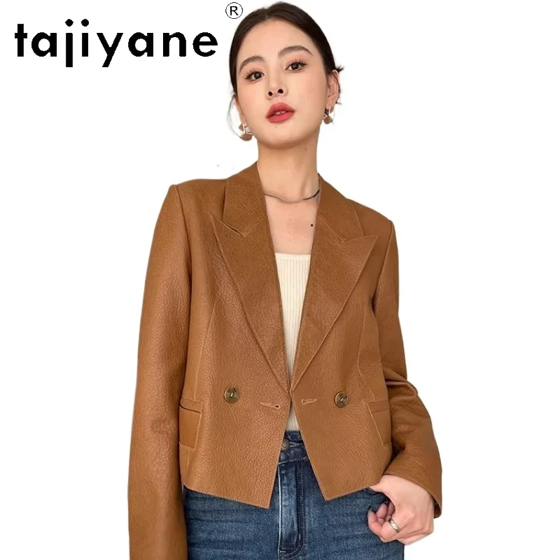 TAJIYANE Real Sheepskin Jackets Lychee Pattern Leather Coat Short Genuine Leather Jacket Woman 2025 Fall Women Clothing дубленка
TAJIYANE Real Sheepskin Jackets Lychee Pattern Leather Coat Short Genuine Leather Jacket Woman 2025 Fall Women Clothing дубленка