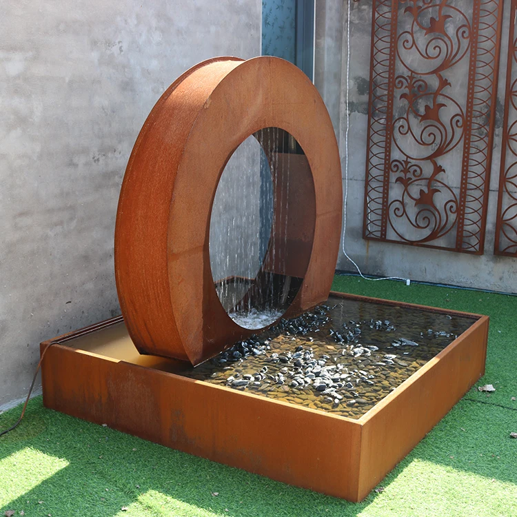 Patio Water Feature Waterfall Corten Steel Water Sculpture Water Pool
Patio Water Feature Waterfall Corten Steel Water Sculpture Water Pool