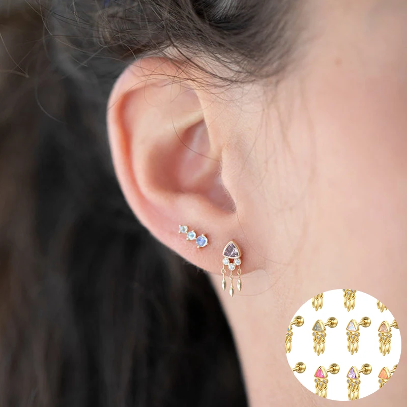 100% 925 Sterling Silver Zircon Triangle Earring for Women Girl Fashion Geometric Tassel Design Jewelry Party Gift Dropshipping
100% 925 Sterling Silver Zircon Triangle Earring for Women Girl Fashion Geometric Tassel Design Jewelry Party Gift Dropshipping