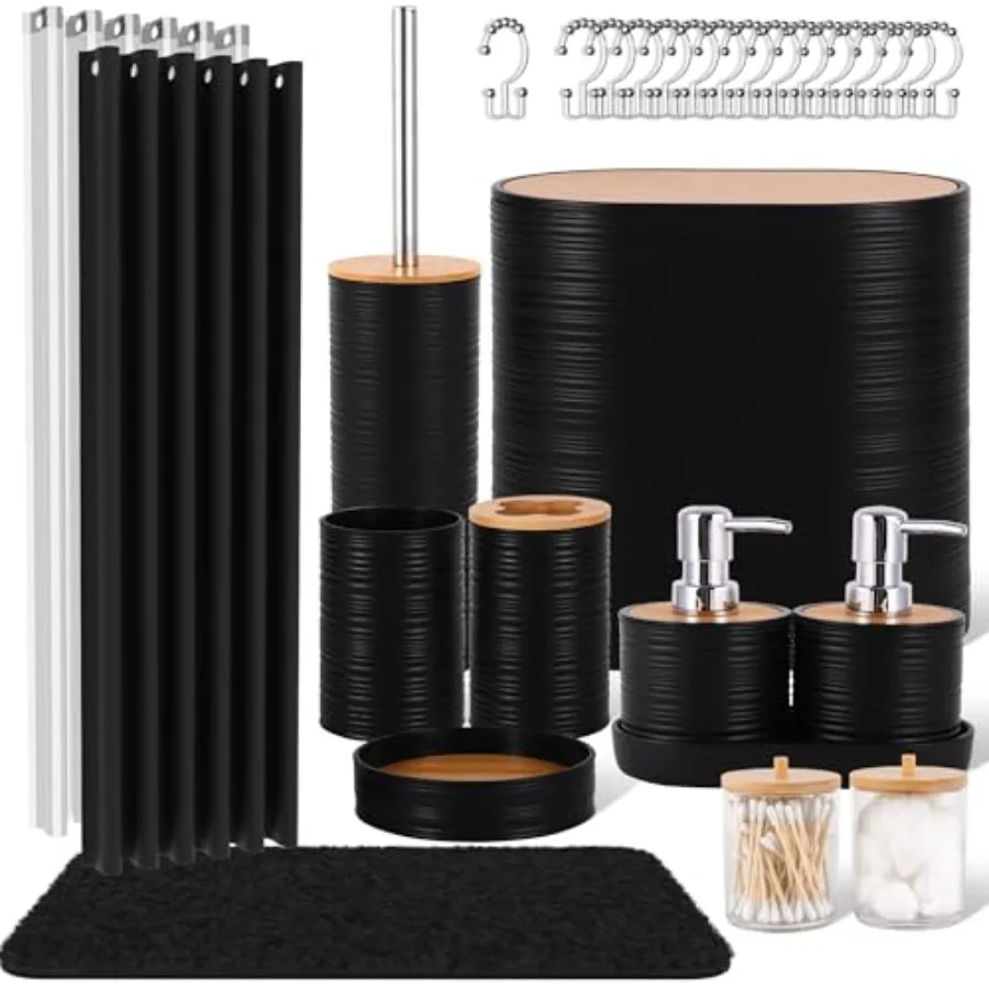 lack atroom t 25 PCS atroom Accories t wit Sower Curtains Rugs Tras Can Tootrus older Soap Dispenrs Tootrus Cup Vaty Tray Soap
lack atroom t 25 PCS atroom Accories t wit Sower Curtains Rugs Tras Can Tootrus older Soap Dispenrs Tootrus Cup Vaty Tray Soap