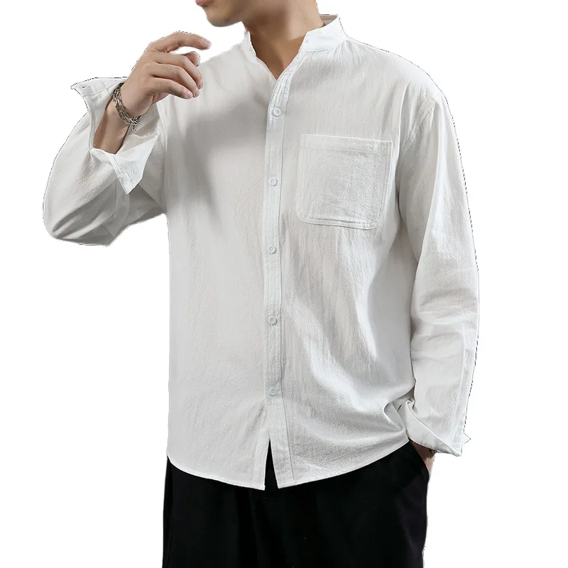 Spring and Summer New Men's Solid Color Shirt Men's Casual Long-sleeved Large-size Shirt
Spring and Summer New Men's Solid Color Shirt Men's Casual Long-sleeved Large-size Shirt