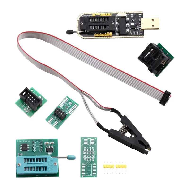 24 25 Series For EEPROM Flash BIOS USB Programmer Module CH341A CH341B SOIC8 SOP8 Test Clip For 93CXX/25CXX/24CXX
24 25 Series For EEPROM Flash BIOS USB Programmer Module CH341A CH341B SOIC8 SOP8 Test Clip For 93CXX/25CXX/24CXX