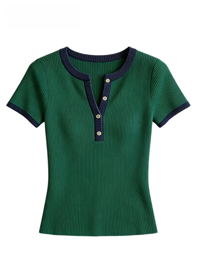 Cara CLUB plus Size Casual Short Sleeve T-Shirt Women's Summer New Style Slimming V-Neck Top Shoulder Width Regular Length
Cara CLUB plus Size Casual Short Sleeve T-Shirt Women's Summer New Style Slimming V-Neck Top Shoulder Width Regular Length
